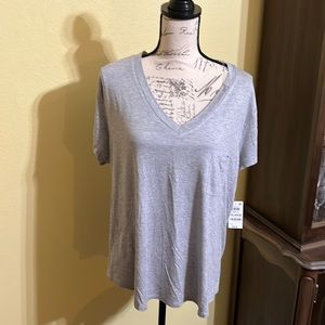 Plus Size Alfani V- Neck Short Sleeve Lounge Top